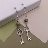 Chrysoprase Key Earrings