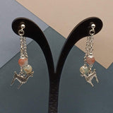 Blue Water Imperial Jasper Llama Mullet Earrings