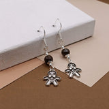 Bronzite Gingerbread Man Holiday Earrings