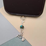 Sediment Imperial Jasper Hummingbird Phone Charm