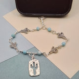 Larimar Cactus Phone Strap