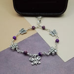 New! Purple Jasper Butterfly Phone Strap