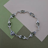Ghost Quartz Chevron Bracelet