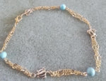 Blue Turquoise Turtle Anklet