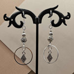 Silver Plated Diamond Hoop Earrings