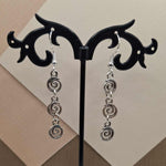 Silver Plated Swirl Dangle Earrings