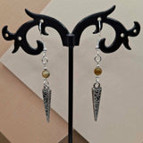 Tigers Eye Pendulum Earrings