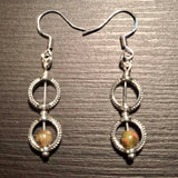 Unakite Double Circle Earrings