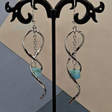 Larimar Twisted Hoop Earrings