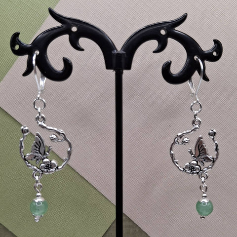 Green Aventurine Butterfly Earring