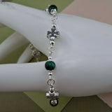 Green Tigers Eye Celtic Cross Set