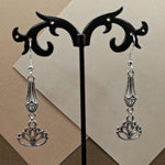 Silver Plated Lotus Earrings