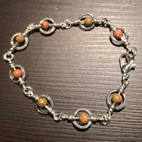 Unakite Circle Bracelet