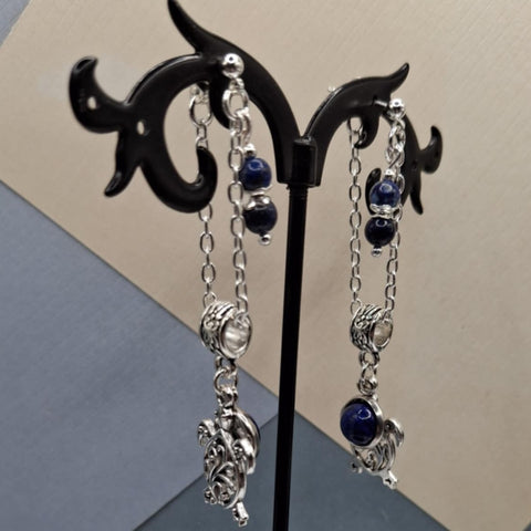Lapis Turtle Mullet 2.0 Earrings