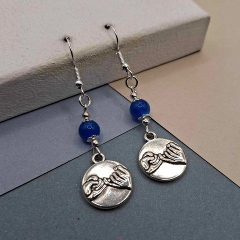 Blue Agate Friendship Earrings