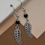 Onyx Paisley Earrings