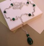 Malachite Y Necklace