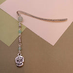 Green Aventurine Sugar Skull Bookmark