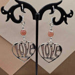 Sunstone Love Heart Earrings