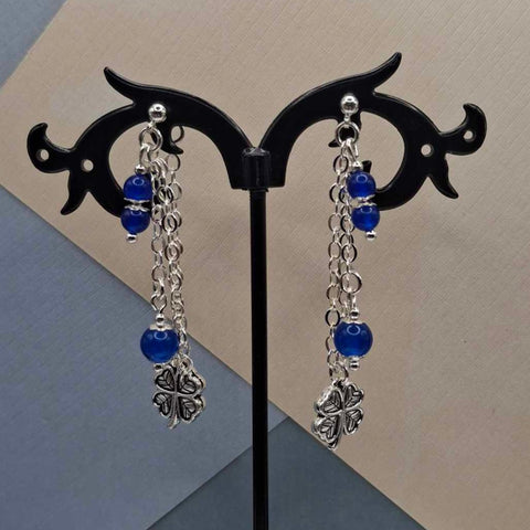 Blue Agate Shamrock Mullet 2.0 Earrings