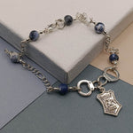 Sodalite Handcuff & Badge Anklet