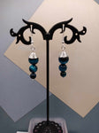 Teal Tigers Eye Tier Earrings