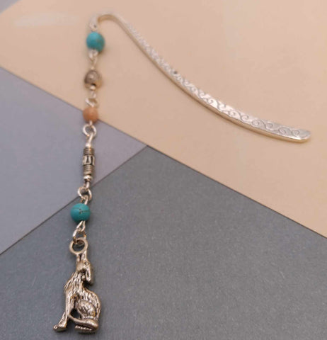 Blue Turquoise Coyote Bookmark