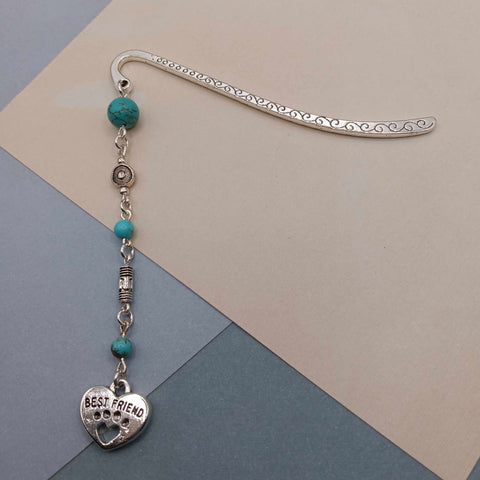 Blue Turquoise Best Friend Bookmark