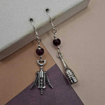 Purple Lepidolite Wine Earrings