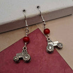 Coral Tractor Earrings