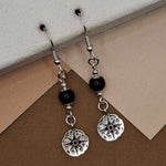 Onyx Medallion Earrings