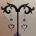 Angelite Hollow Heart Earrings