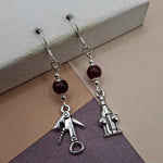 Purple Lepidolite Wine Earrings