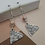 Crazy Lace Agate Pizza Earrings