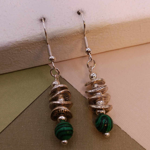 Malachite Abstract Earrings