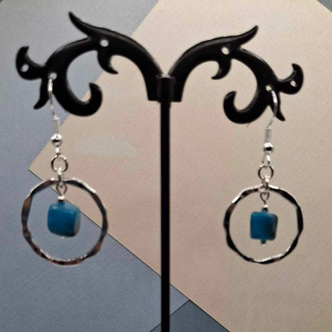 Apatite Hoop Earrings