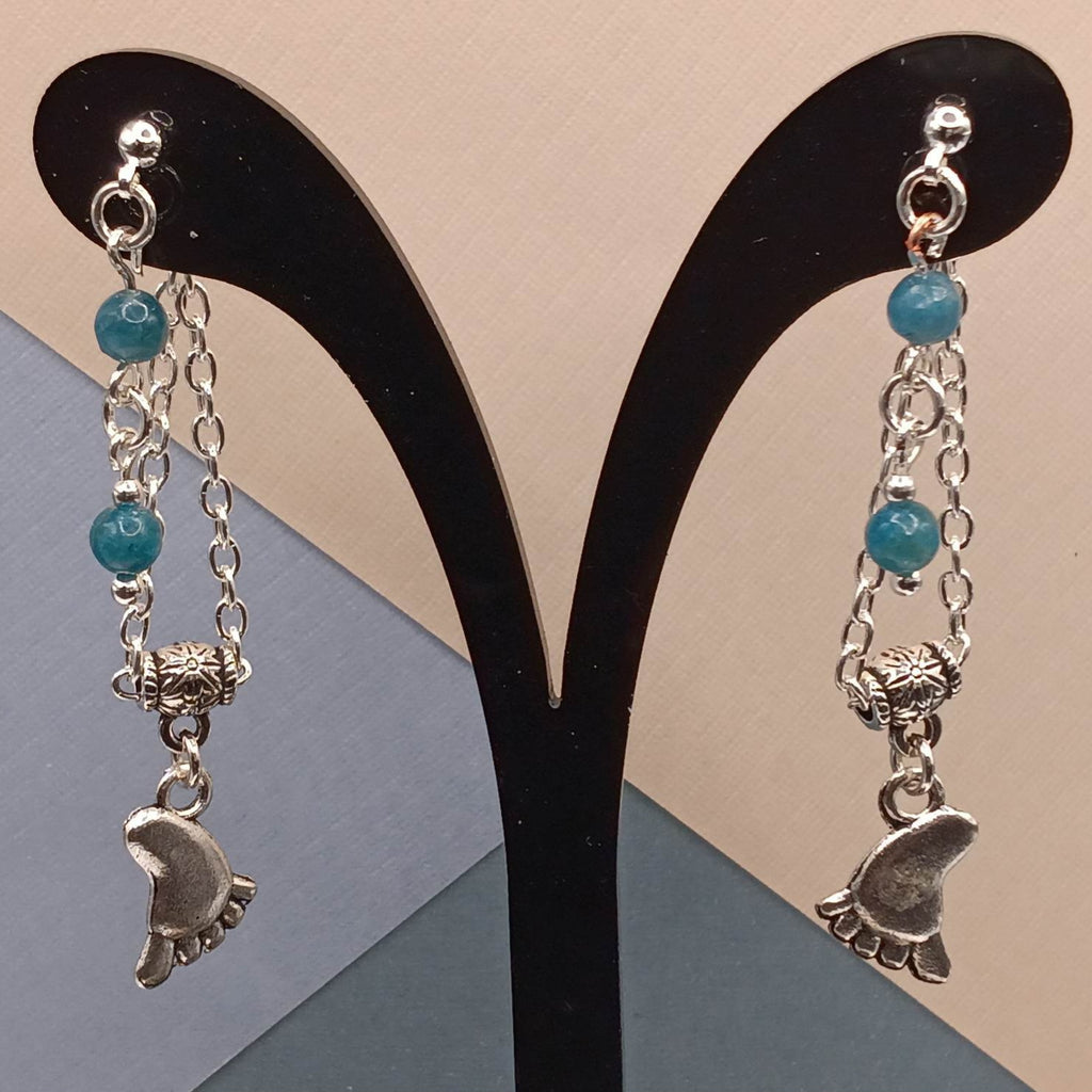 Baby Feet Tibetan Silver Charm Earrings – Vilda Jewellery