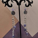 Angelite Medallion Tassle Earrings