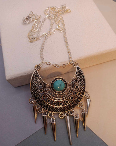 Blue Turquoise Boho Necklace