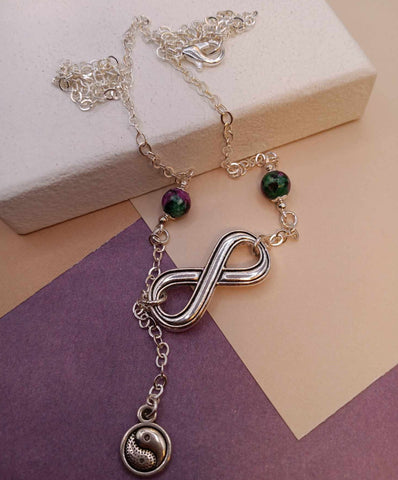 Zoisite Infinity Yin/Yang Necklace