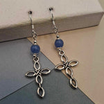Kyanite Cross Earrings