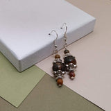 Sale! Unakite 3 stone Earrings