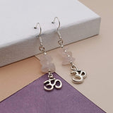 Rose Quartz Ohm Earrings