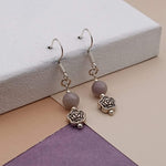 Lilac Jade Flower Earrings