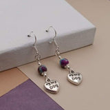 Imperial Jasper Dog Heart Earrings