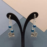 Blue Hematite Leo Zodiac Mullet Earrings