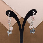 Pink Jade Aries Zodiac Mullet Earrings