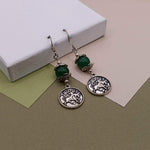 Green Aventurine Taurus Earrings