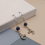 Lapis Scorpio Zodiac Earrings