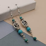 Blue Turquoise Medallion Earrings